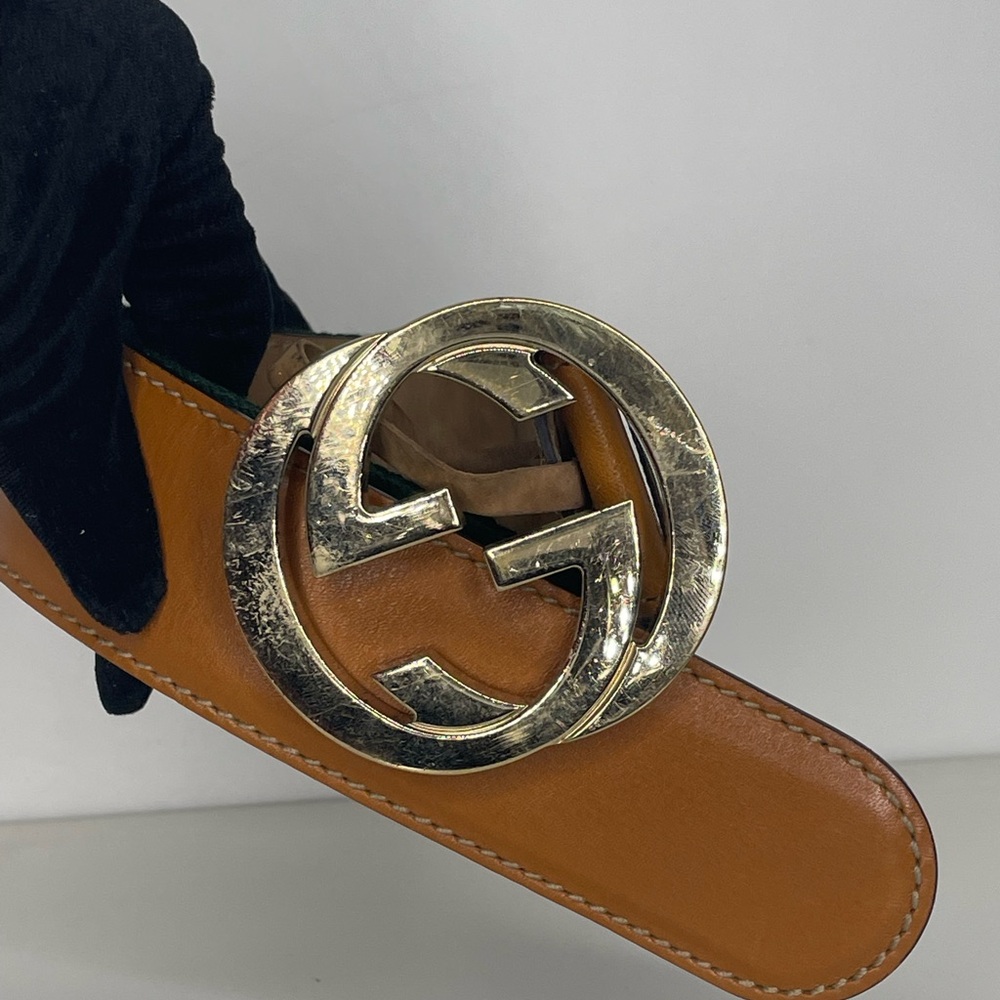Gucci Tan Leather Belt Bag with Gold Logo Buckle